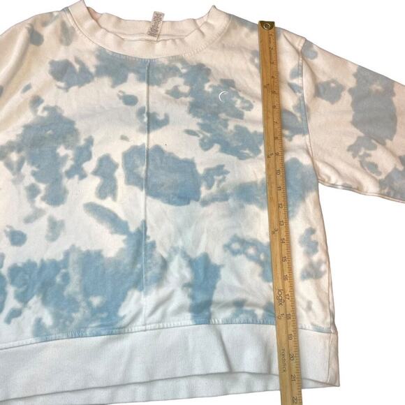 Zyia Heaven Hendrix Blue and White Crewneck Sweater Sz L - Picture 6 of 8